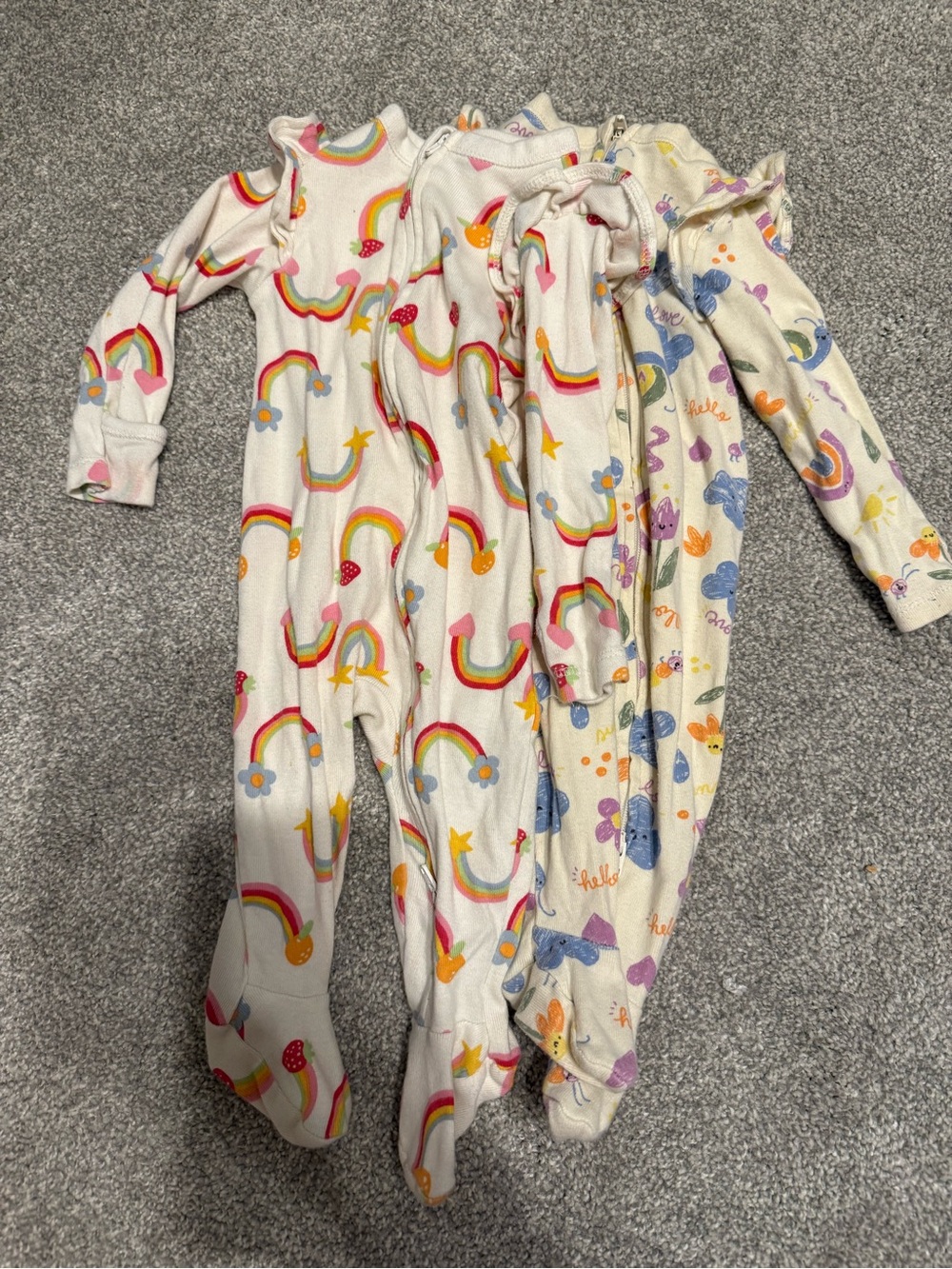 Old Navy double zipper One-Piece Footed Pajamas